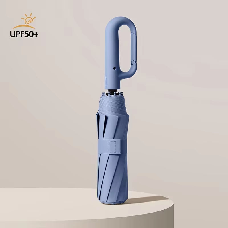 Windproof Strong Automatic Folding Umbrella for Men, Large Buckle Handle Wind and Water Resistant