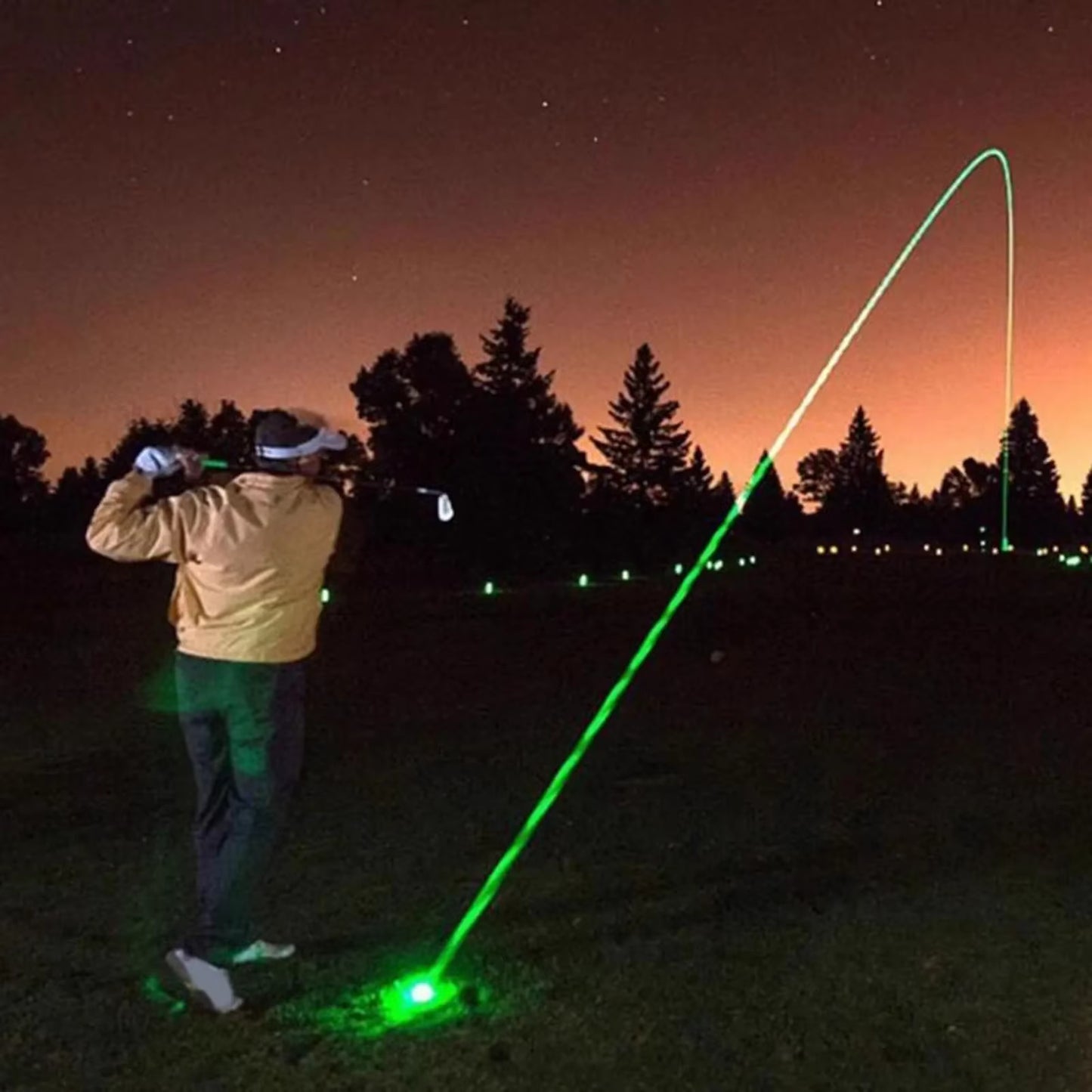 3/5Pcs Luminous Night Golf Ball Bright Luminous Balls Glow in the Dark Fluorescent Golf Ball for Training Hitting Practice Women