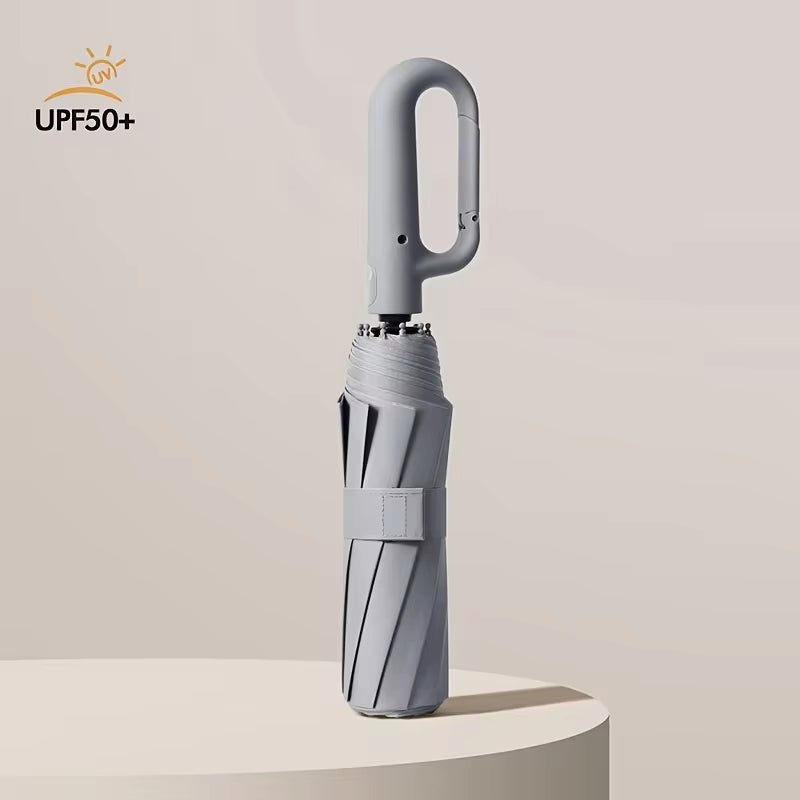 Windproof Strong Automatic Folding Umbrella for Men, Large Buckle Handle Wind and Water Resistant