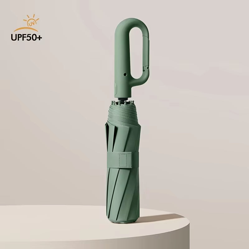 Windproof Strong Automatic Folding Umbrella for Men, Large Buckle Handle Wind and Water Resistant
